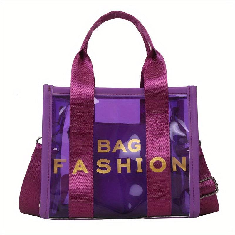 Transparent Tote Bag PVC Crossbody Handbag Purse