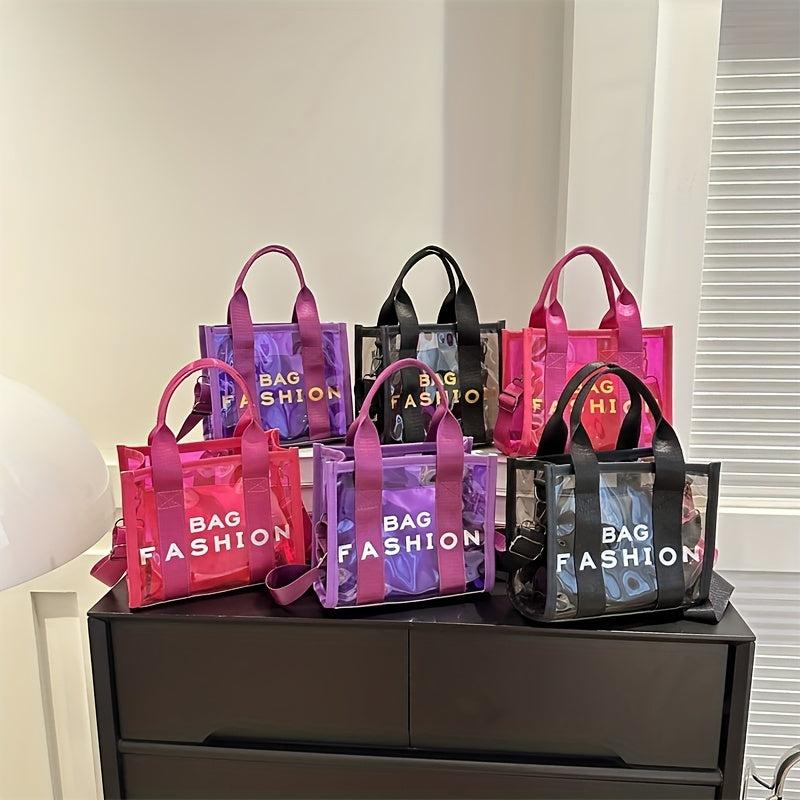 Transparent Tote Bag PVC Crossbody Handbag Purse
