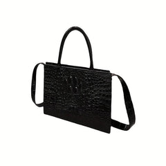 Crocodile Pattern Satchel Tote Bag PU Leather Shoulder Bag