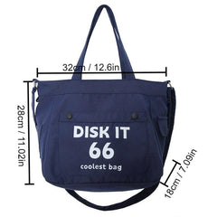 Canvas Shoulder Bag Preppy Crossbody All Match Book Storage
