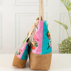 Cartoon Letter Pattern Tote Bag All Match Storage Handbag Large Shopping Bag