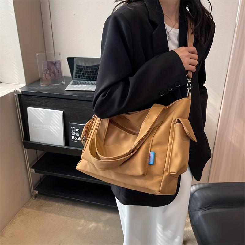Vintage Vegan Crossbody Bag Large Capacity Tote Hobo Bag Women's Casual Handbag