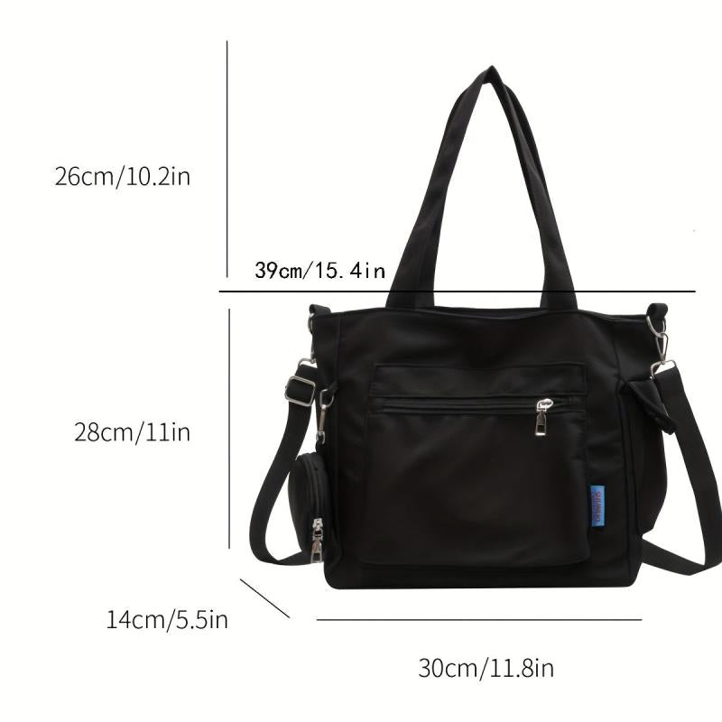 Vintage Vegan Crossbody Bag Large Capacity Tote Hobo Bag Women's Casual Handbag