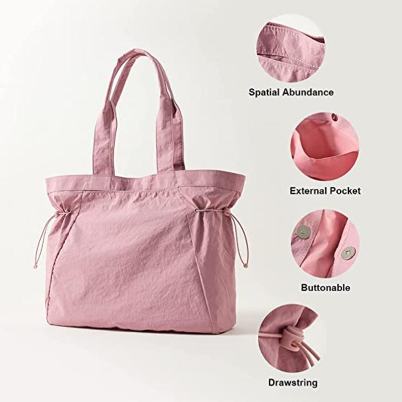 Women's 18L Side Cinch Tote Bag Lightweight Shoulder Handbag