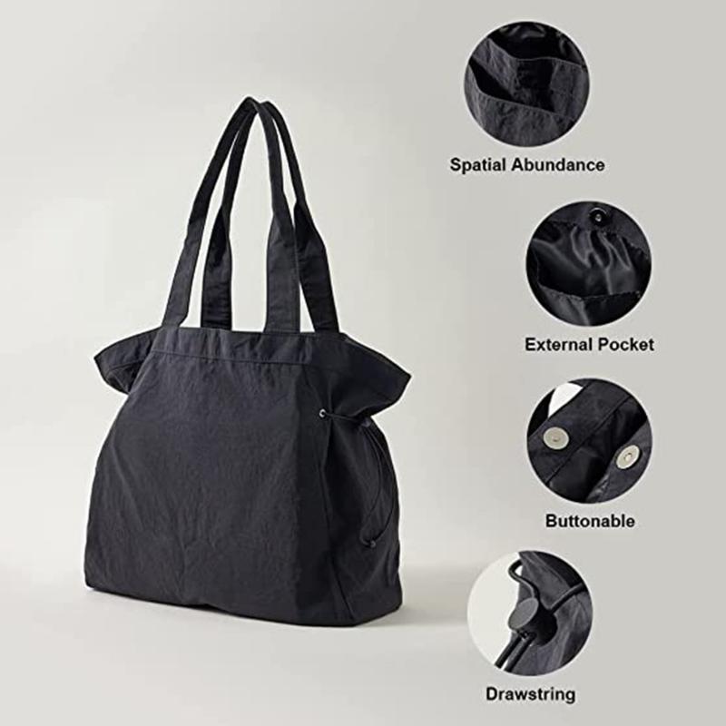 Women's 18L Side Cinch Tote Bag Lightweight Shoulder Handbag
