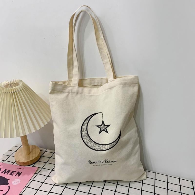 Ramadan Canvas Tote Bag Reusable Shoulder Bag