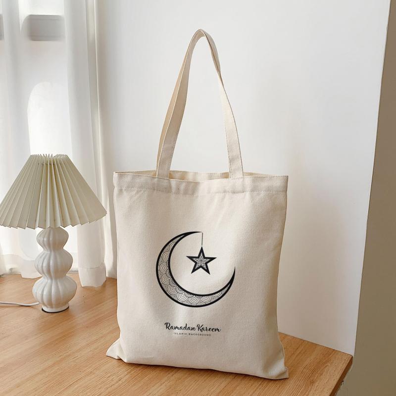 Ramadan Canvas Tote Bag Reusable Shoulder Bag