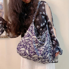 Paisley Pattern Shoulder Bag Retro Shopping Bag All Match Handbag