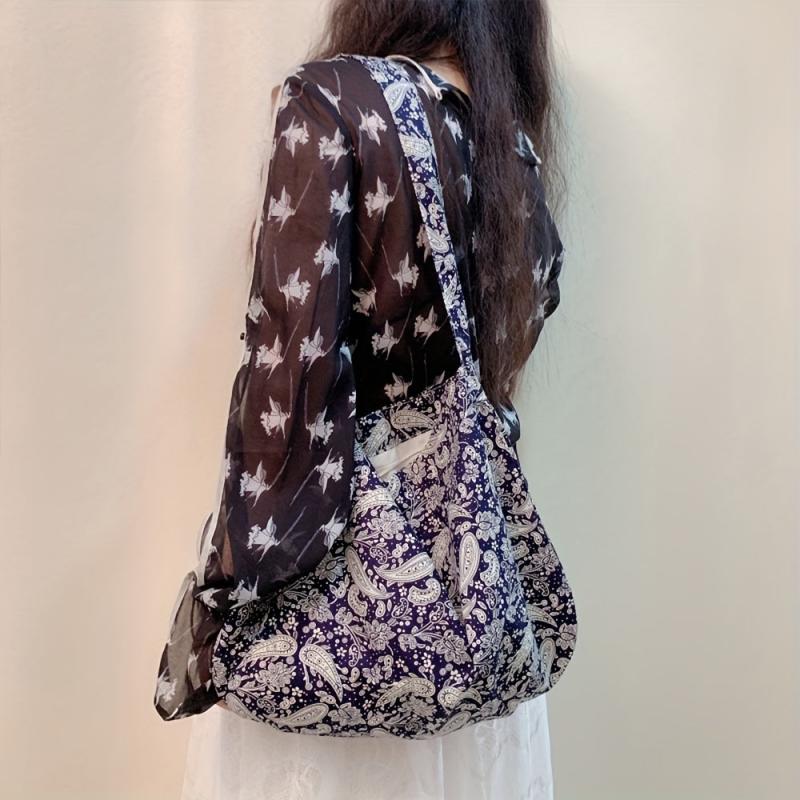 Paisley Pattern Shoulder Bag Retro Shopping Bag All Match Handbag