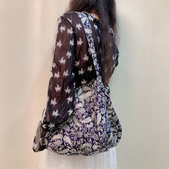 Paisley Pattern Shoulder Bag Retro Shopping Bag All Match Handbag
