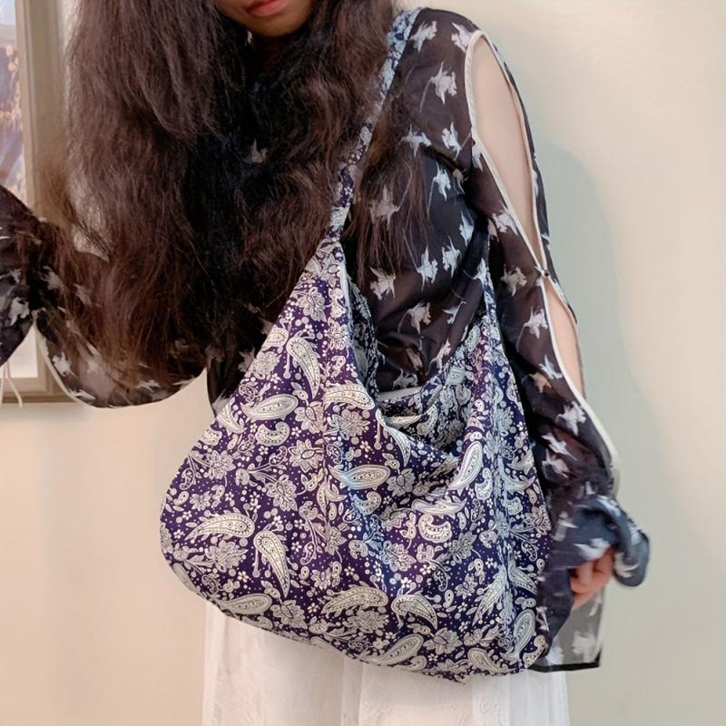 Paisley Pattern Shoulder Bag Retro Shopping Bag All Match Handbag