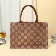 Christmas Snowflake Pattern Canvas Tote Bag