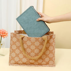 Christmas Snowflake Pattern Canvas Tote Bag