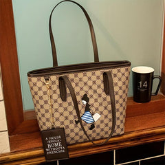 Girl Pattern Tote Bag Printed Shoulder Bag Large Capacity