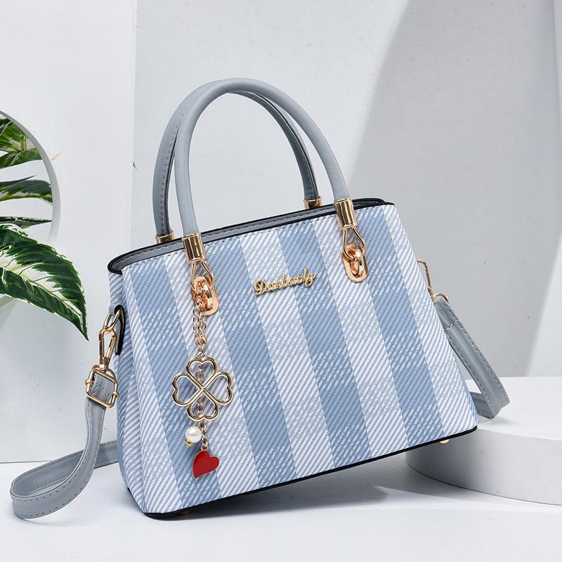Plaid Pattern Handbags for Women Top Handle Satchel Purse Crossbody Bag