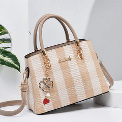Plaid Pattern Handbags for Women Top Handle Satchel Purse Crossbody Bag