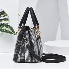 Plaid Pattern Handbags for Women Top Handle Satchel Purse Crossbody Bag