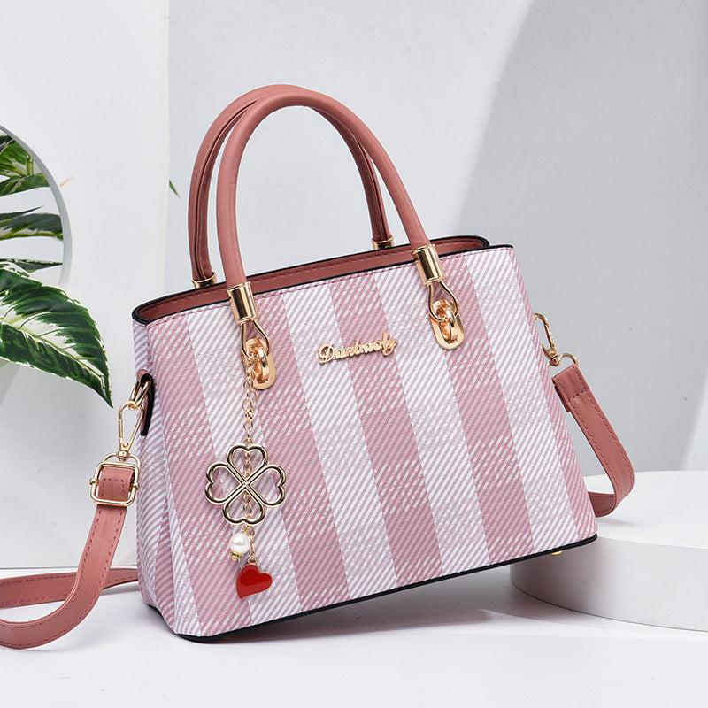 Plaid Pattern Handbags for Women Top Handle Satchel Purse Crossbody Bag