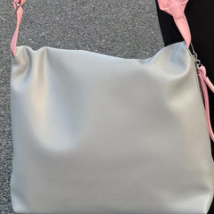Colorblock Shoulder Bag Underarm Zipper Bag for Work