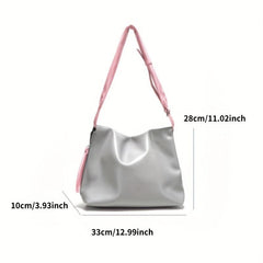 Colorblock Shoulder Bag Underarm Zipper Bag for Work