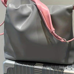 Colorblock Shoulder Bag Underarm Zipper Bag for Work