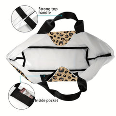 Leopard Pattern Glitter Tote Bag Shoulder Bag