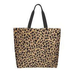 Leopard Pattern Glitter Tote Bag Shoulder Bag