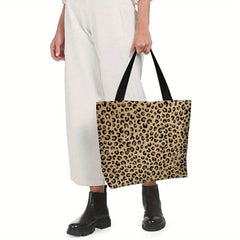 Leopard Pattern Glitter Tote Bag Shoulder Bag
