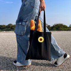 Sunflower Pattern Shoulder Bag Lightweight All Match Handbag