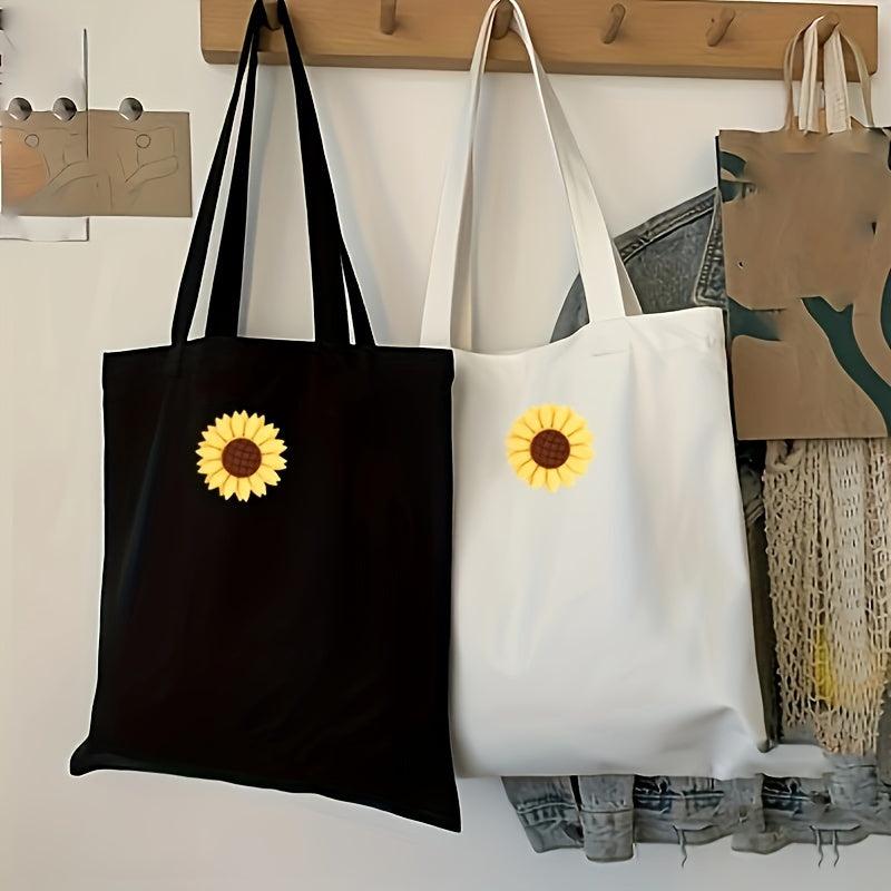 Sunflower Pattern Shoulder Bag Lightweight All Match Handbag