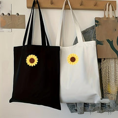 Sunflower Pattern Shoulder Bag Lightweight All Match Handbag