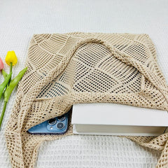 Woven Tote Bag Summer Knitted Beach Bag & Shopping Bag