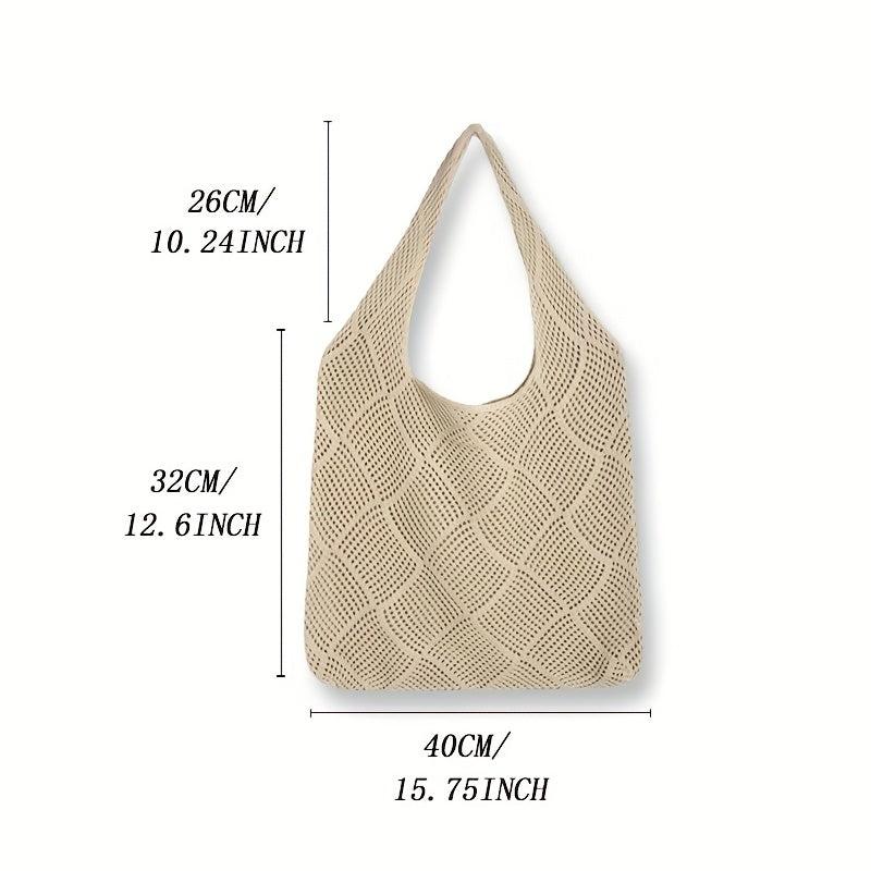 Woven Tote Bag Summer Knitted Beach Bag & Shopping Bag