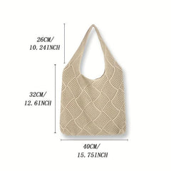 Woven Tote Bag Summer Knitted Beach Bag & Shopping Bag
