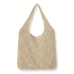 Woven Tote Bag Summer Knitted Beach Bag & Shopping Bag