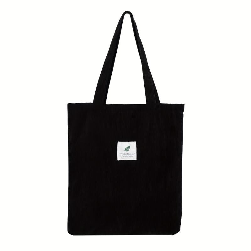 Minimalist Corduroy Shoulder Bag for Work