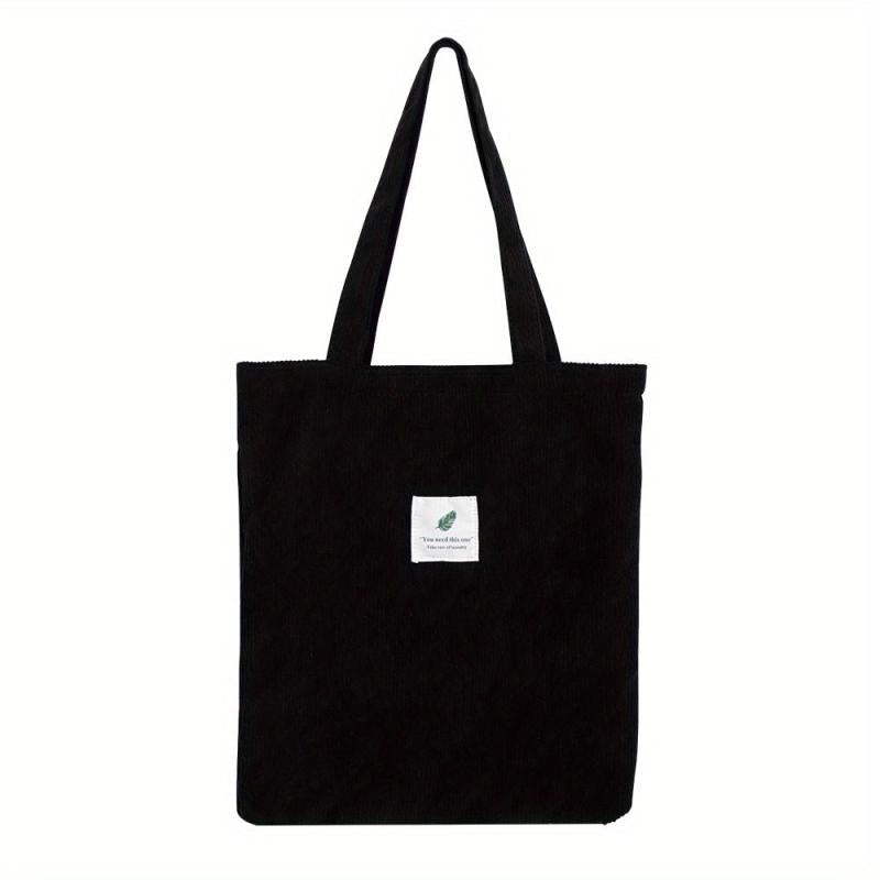 Minimalist Corduroy Shoulder Bag for Work