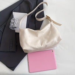 Heart Pattern Zipper Tote Bag PU Leather Shoulder Bag