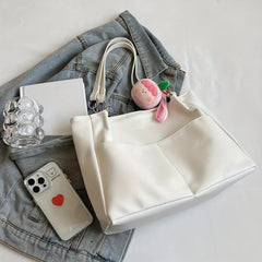 Large Capacity Hobo Bag PU Shoulder Bag Women's Casual Handbag