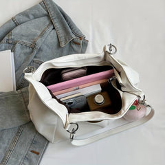 Large Capacity Hobo Bag PU Shoulder Bag Women's Casual Handbag