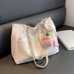 Large Capacity Hobo Bag PU Shoulder Bag Women's Casual Handbag