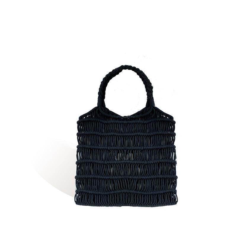 Minimalist Straw Shoulder Bag Lightweight Solid Storage Bag