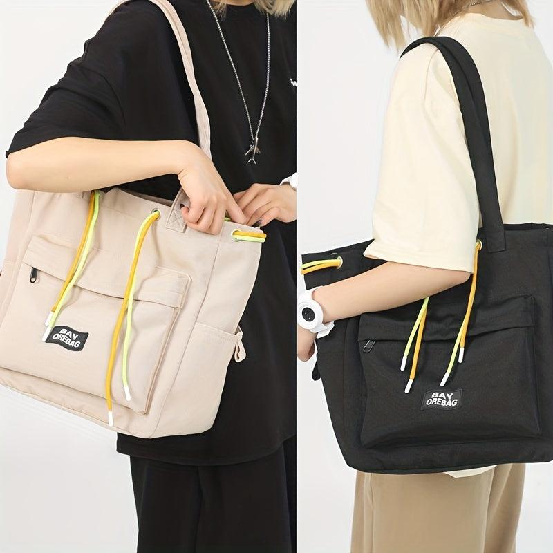Canvas Tote Bag Lightweight Shoulder Bag Large Capacity