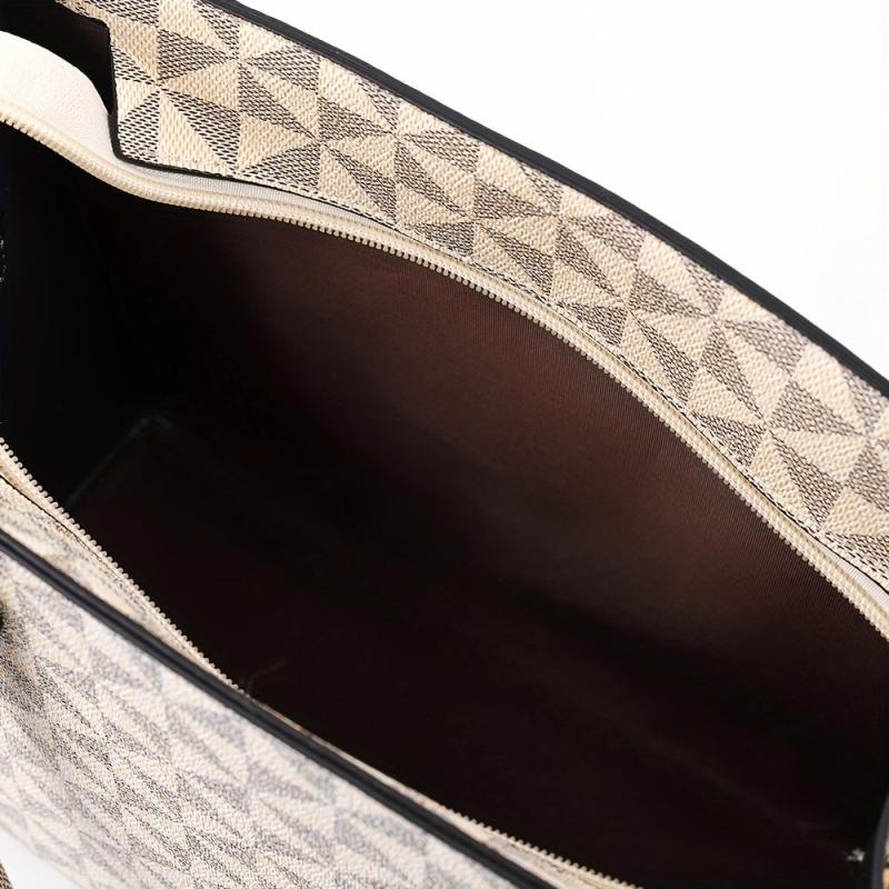 Ove Geometric Pattern Square Bag Shoulder Bag Vintage Satchel Bag