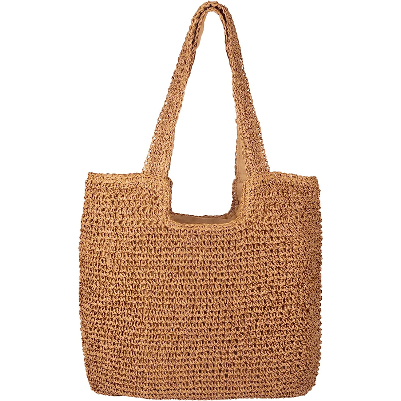 Summer Straw Beach Bag Woven Tote Boho Style Shoulder Bag