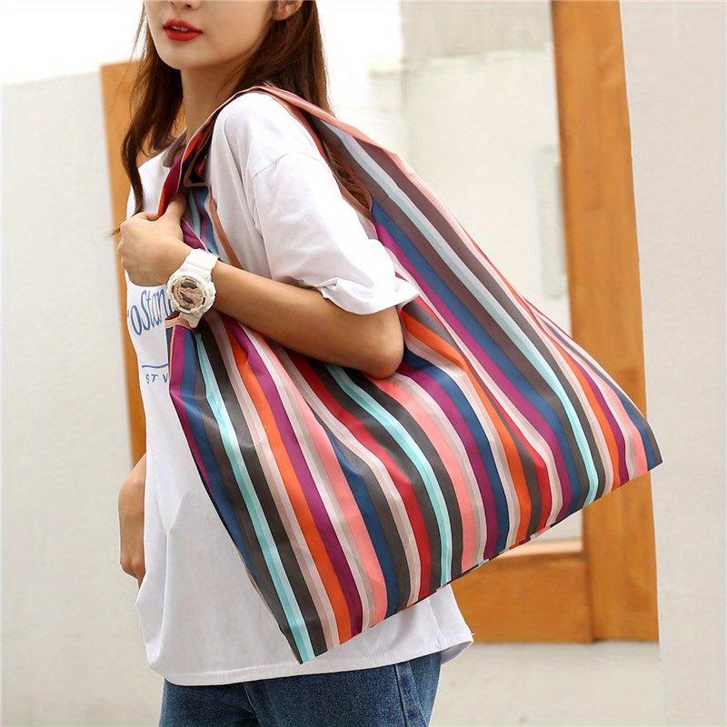 Large Capacity Shoulder Bag Lightweight Shopper Bag, Foldable Reusable Bag