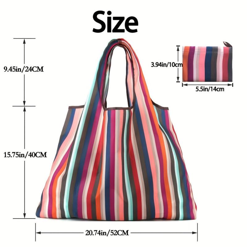 Large Capacity Shoulder Bag Lightweight Shopper Bag, Foldable Reusable Bag