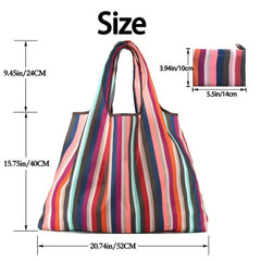 Large Capacity Shoulder Bag Lightweight Shopper Bag, Foldable Reusable Bag