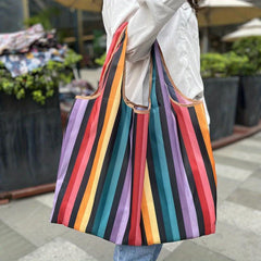 Large Capacity Shoulder Bag Lightweight Shopper Bag, Foldable Reusable Bag