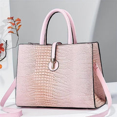 Crocodile Pattern Tote Bag Classic Handbag Lightweight Women's Satchel Bag
